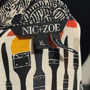 NIC+ZOE Brushstroke Pattern Top